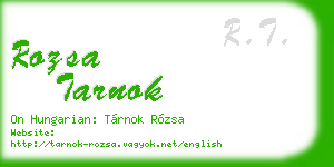 rozsa tarnok business card